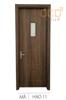 Cửa Gỗ Nhựa Composite Huỳnh Âm Ô Kính HAO-11