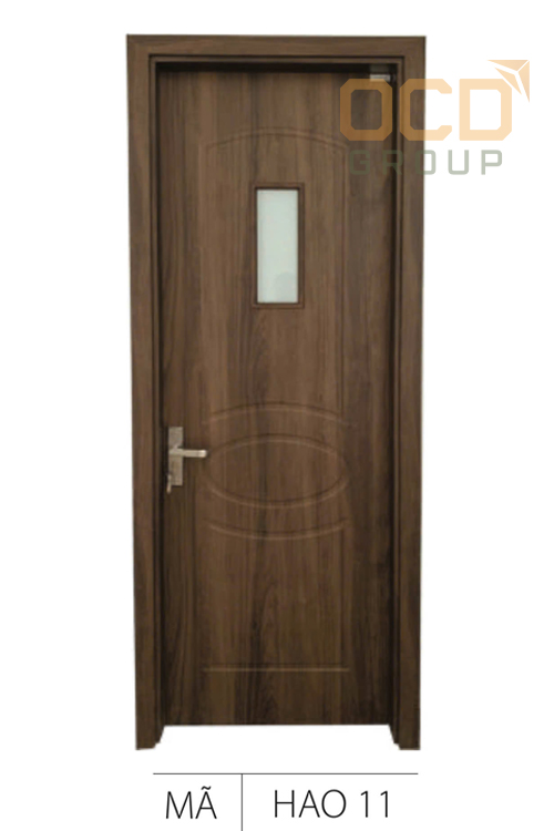 Cửa Gỗ Nhựa Composite Huỳnh Âm Ô Kính HAO-11