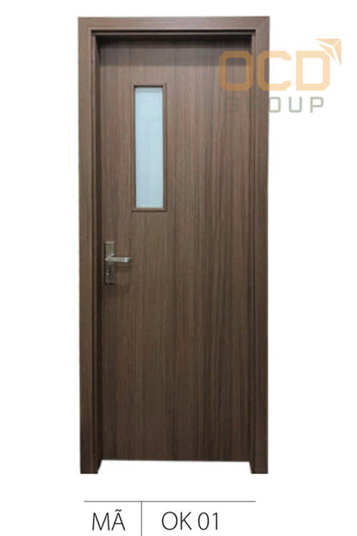 Cửa Gỗ Nhựa Composite Ô Kính OK-01