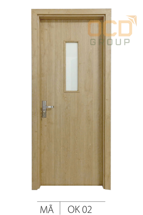 Cửa Gỗ Nhựa Composite Ô Kính OK-02