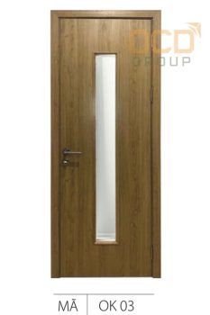 Cửa Gỗ Nhựa Composite Ô Kính OK-03