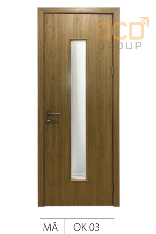 Cửa Gỗ Nhựa Composite Ô Kính OK-03