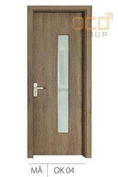 Cửa Gỗ Nhựa Composite Ô Kính OK-04