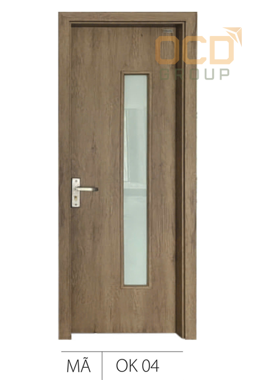 Cửa Gỗ Nhựa Composite Ô Kính OK-04