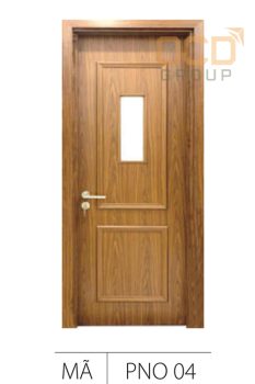 Cửa Gỗ Nhựa Composite Phào Nổi Ô Kính PNO-04