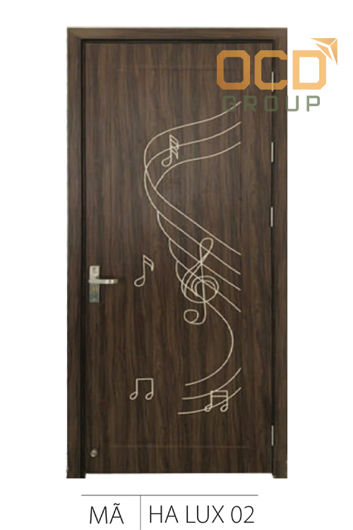 Cửa Gỗ Nhựa Composite Huỳnh Âm CNC HA-LUX-02
