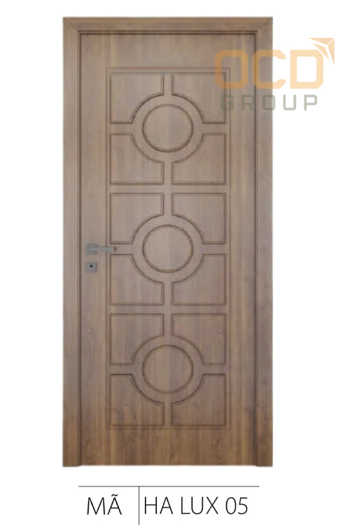Cửa Gỗ Nhựa Composite Huỳnh Âm CNC HA-LUX-05