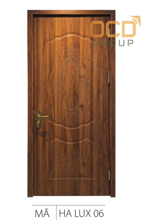 Cửa Gỗ Nhựa Composite Huỳnh Âm CNC HA-LUX-06