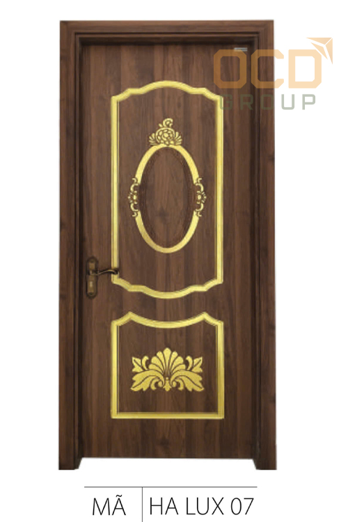 Cửa Gỗ Nhựa Composite Huỳnh Âm CNC HA-LUX-07