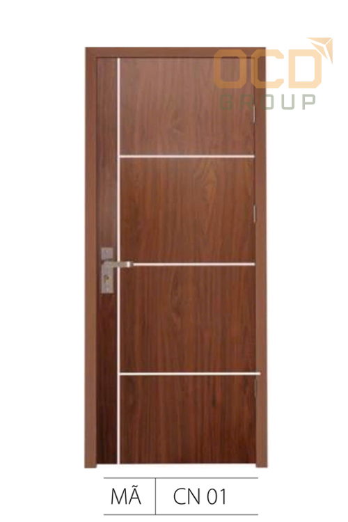 Cửa Gỗ Nhựa Composite Chỉ Nhôm CN-01