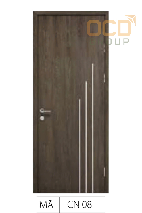 Cửa Gỗ Nhựa Composite Chỉ Nhôm CN-08