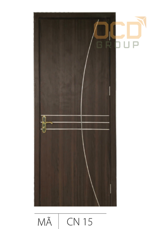 Cửa Gỗ Nhựa Composite Chỉ Nhôm CN-15