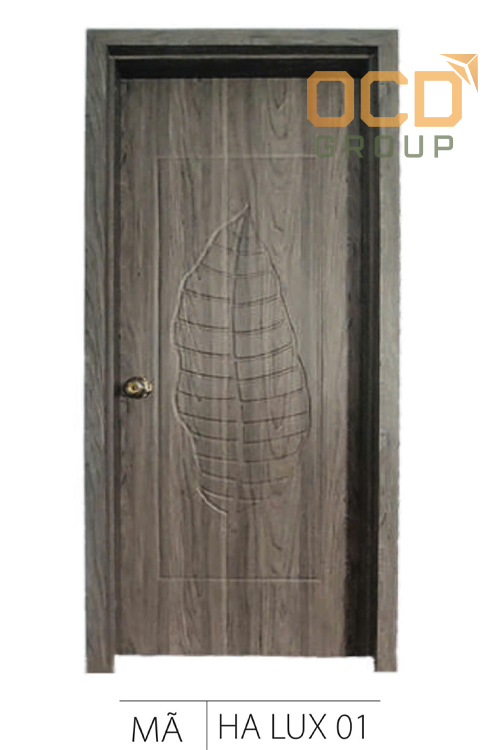 Cửa Gỗ Nhựa Composite Huỳnh Âm CNC HA-LUX-01